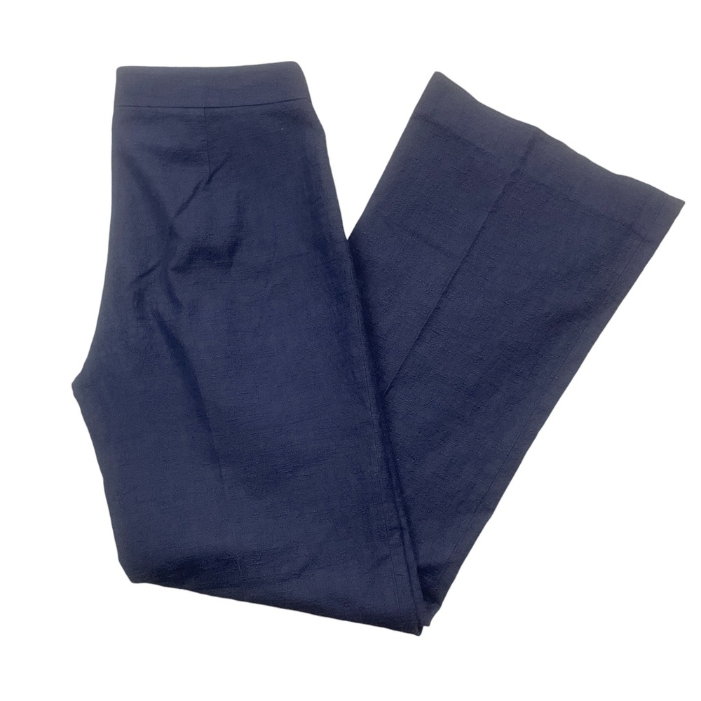 Diane Von Furstenberg Navy 8 Cotton Blend Wide Leg